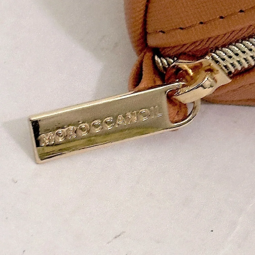 Moroccan oil Tan travel Bag from recycled materials NWOT